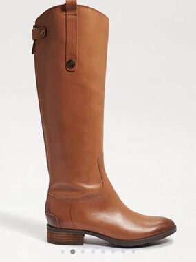 Sam Edelman Tall Leather Riding Boots in Cognac Tan